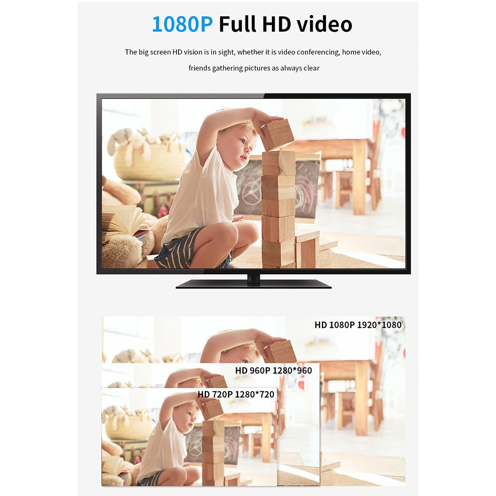 Webcam Hd 1080p Tishric Tự Động Lấy Nét Kèm Micro - H701 Đen | BigBuy360 - bigbuy360.vn
