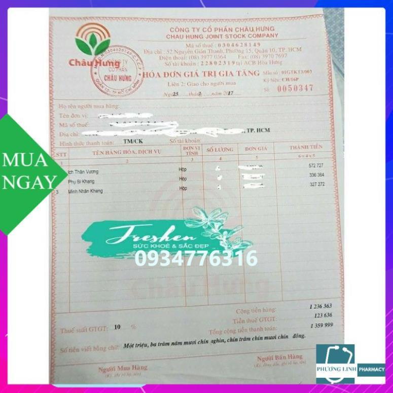 Minh nhãn khang giúp đôi mắt luôn sáng và ngăn ngừa bệnh lý về mắt, hộp 180 viên tặng 1hop 30 viên