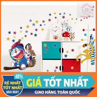 Decal dán tường doremon dạ quang -decal hcm