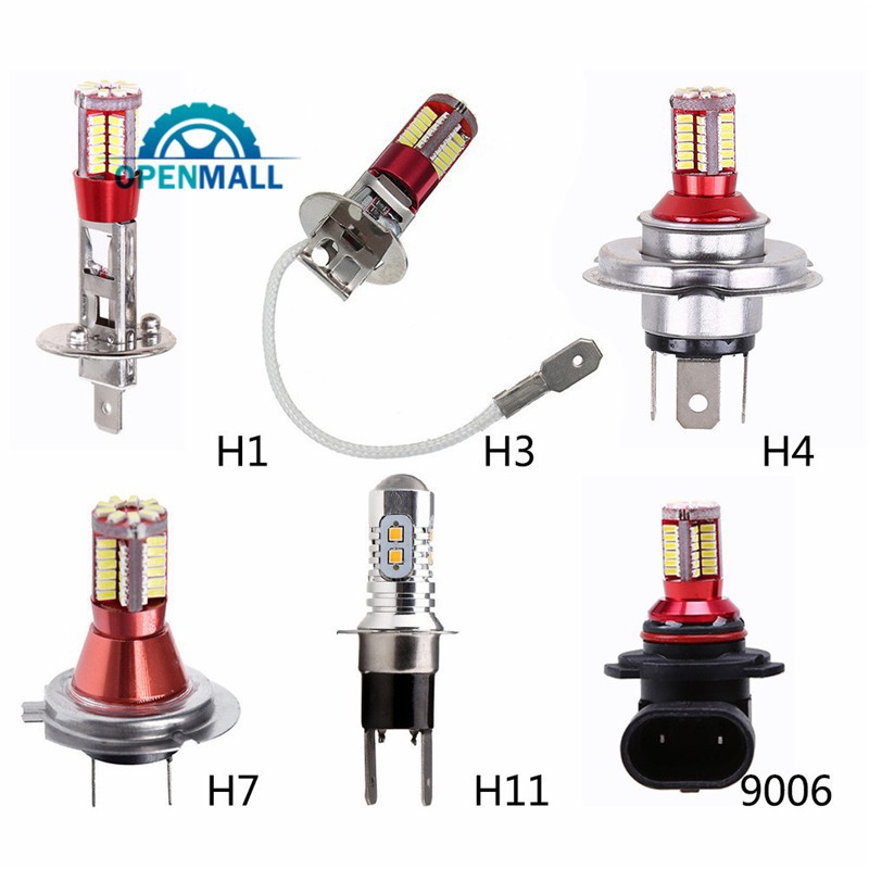 Đèn sương mù 4014 DC 57-smd LED H4 / 47 / H11 / H3 / H1 / 9006 12V 6000K chất lượng cao dành cho xe hơi