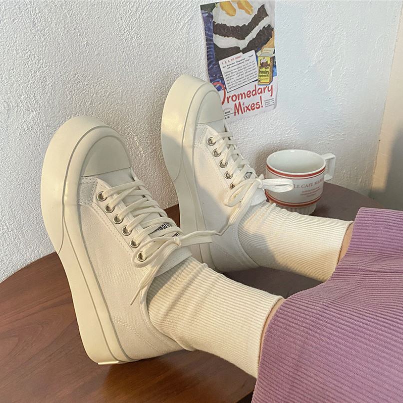 GIÀY NỮ  GIÀY NỮ THỂ THAO Phong Cách Hàn Quốc/Giày Nữ Sneaker CV Hình Ngôi Sao Màu Đen