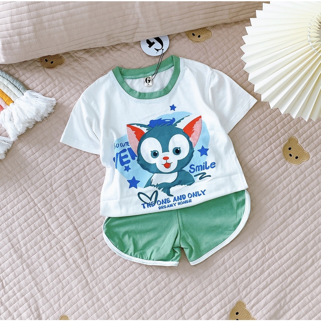 Lyvyshop- (Cotton đẹp) Bộ quần áo cộc tay cho bé trai, bé gái 09-28kg