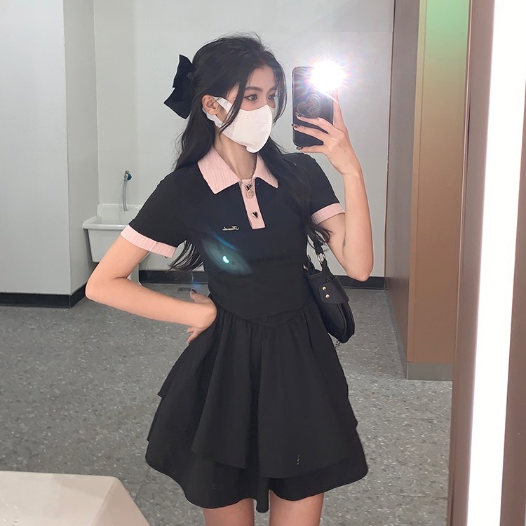 Đầm mini ZHELIHANGFEI tay ngắn thời trang chất lượng cao