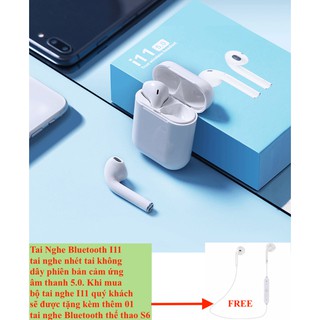 Tai Nghe Bluetooth i11 phiên bản cảm ứng, tai nghe nhét tai không dây i11 cho chất lượng âm thanh 5.0