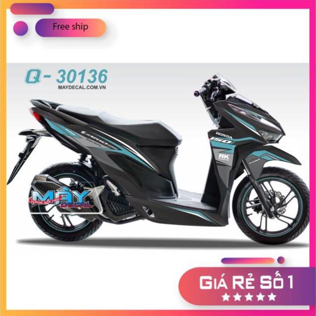 Tem xe vario 150 dán xe đen