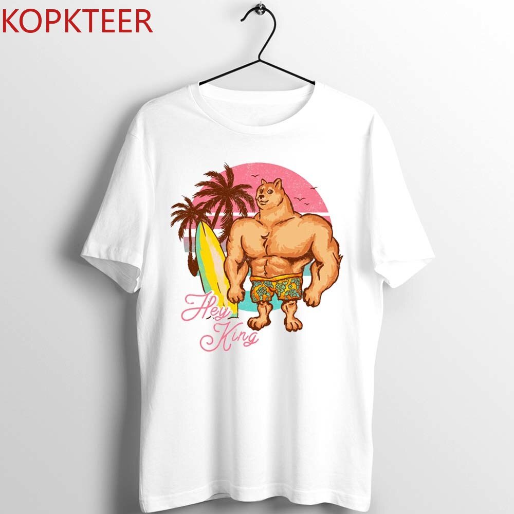 Áo Thun Màu Trắng In Họa Tiết Chú Chó Bonk Meme Vui Nhộn Dễ Thương Cho Nam Và Nữ