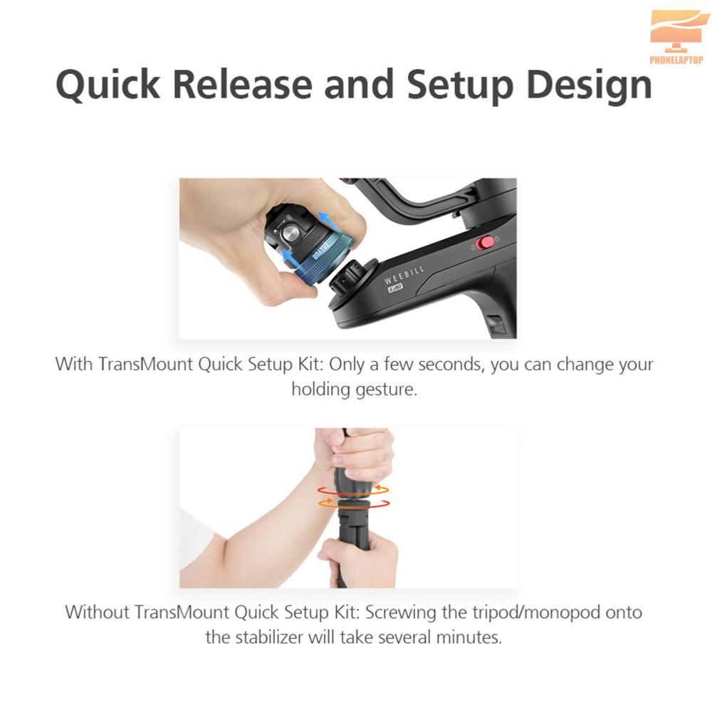 Zhiyun Quick Setup Kit Stabilizer Accessories with 1/4 Inch Screw Mount for Zhiyun Crane 3 Lab/Weebill Lab/Crane 2/Crane Plus/Crane V2/Crane-M Stabilizer Gimbal