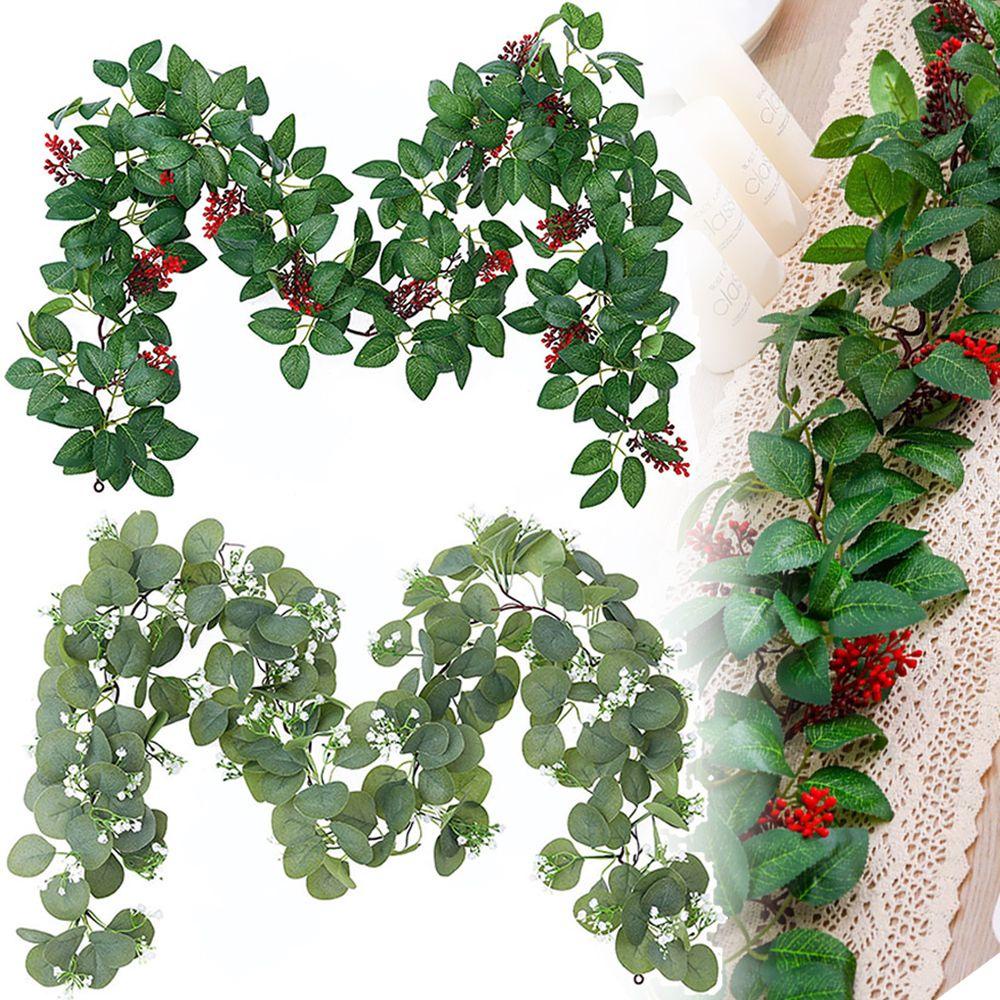 Vòng Hoa Lá Màu Đỏ Treo Trang Trí Cây Thông Giáng Sinh