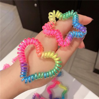 Set 2 dây buộc tóc, cột tóc lò xo cầu vồng