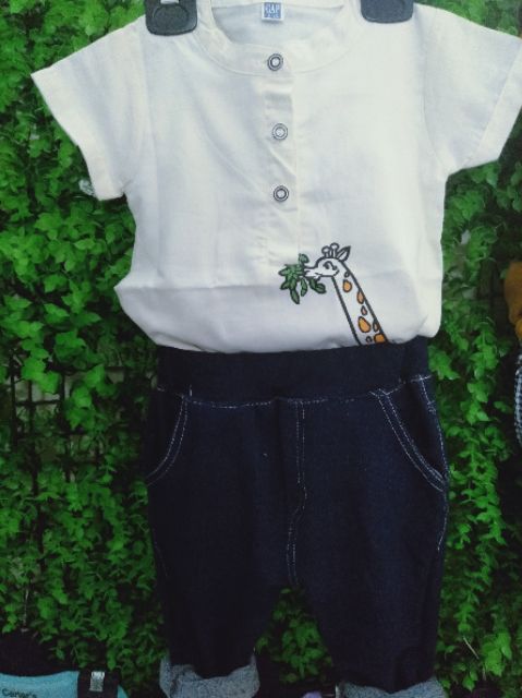 Sét áo sơ mi kèm quần giả jean | BigBuy360 - bigbuy360.vn