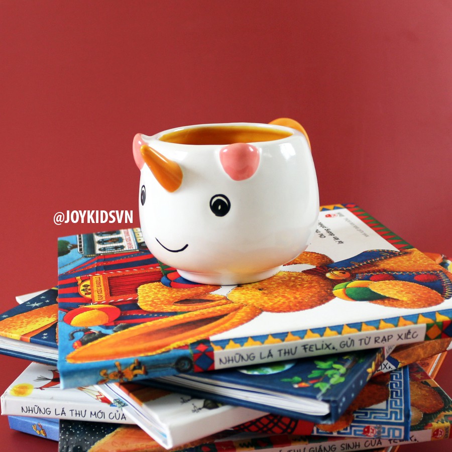 Ly gốm kỳ lân có quai | Tách cà phê gốm dễ thương - Uniconr ceramic mug