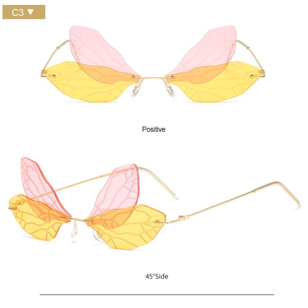 LAY Kính Mát Hình Bướm Thời Trang Chống Tia Uv400 Dành Cho Nữ