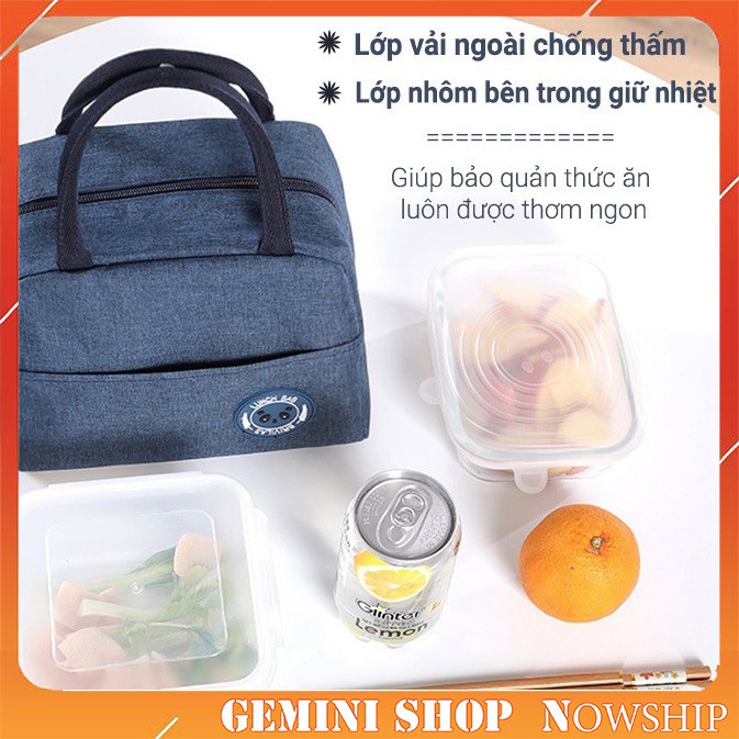 Túi Giữ Nhiệt Đựng Hộp Cơm Chống Thấm Nước Tiện Dụng Lunch Bag TGN02