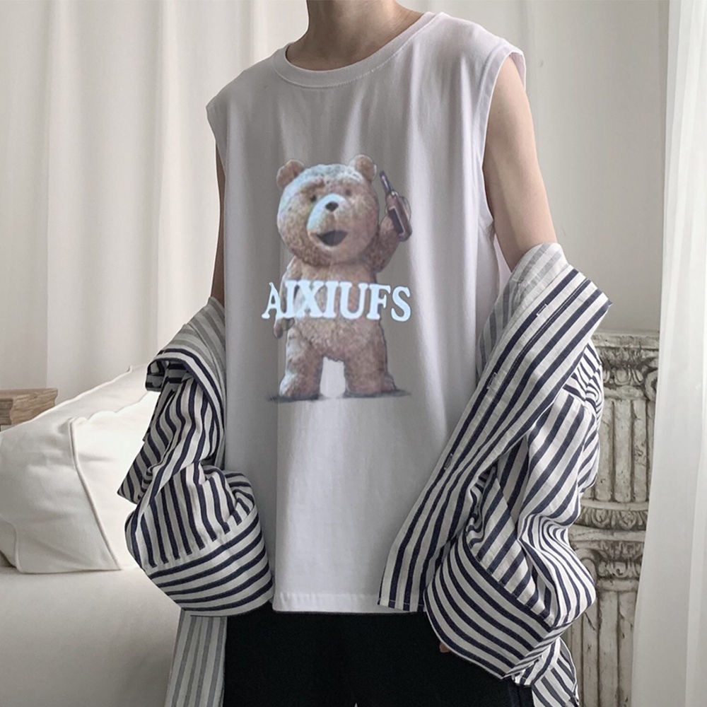 Áo thun ba lỗ MMIOT y2k in hình anime goth phong cách harajuku đáng yêu cho nam