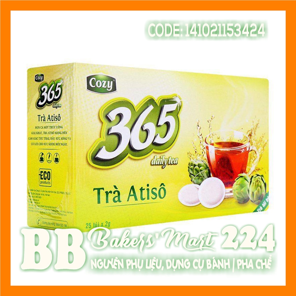 Trà ATISO 365 Happy Days túi lọc tròn COZY - HỘP 50gr (25 túi x 2gr)