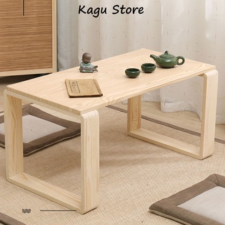 Bàn trà kiểu nhật 1 tầng chân gỗ thông siêu xinh, bàn decor mini 60x35x35cm cao cấp giá xưởng - Kagu
