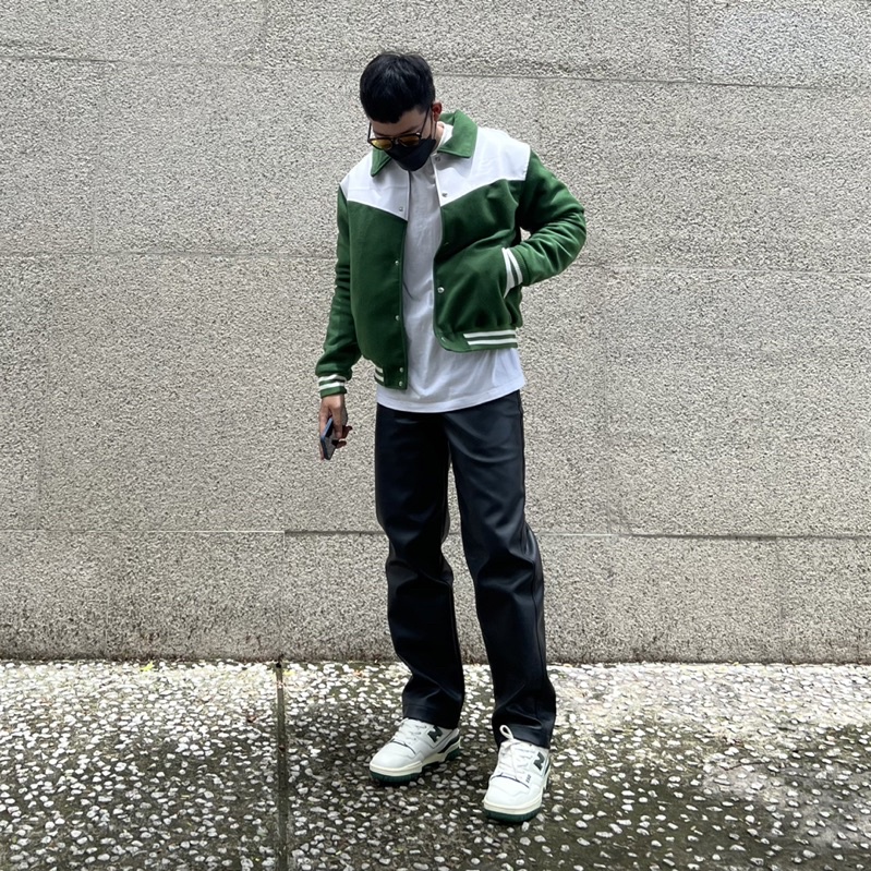 REGULAR Green Varsity Jacket
