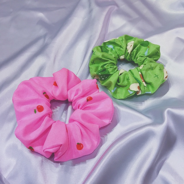 Cột tóc vải Scrunchies hình trái Bơ dễ thương