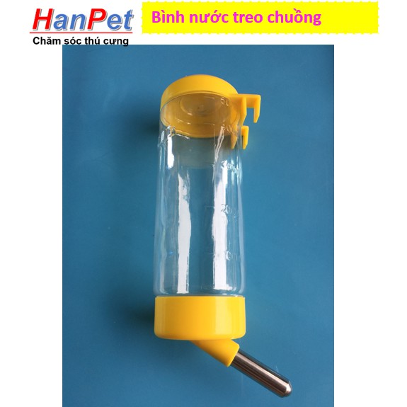 Bình uống nước tự động treo chuồng thú cưng (size lớn 500ml) hanpet 380