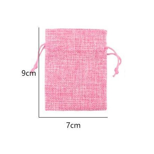 Túi vải cỡ nhỏ vải bố kích thước 7x9cm có dây rút - namimi