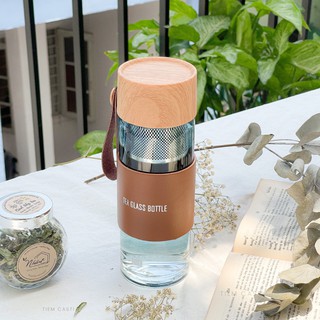Bình nước thủy tinh có lõi lọc pha trà