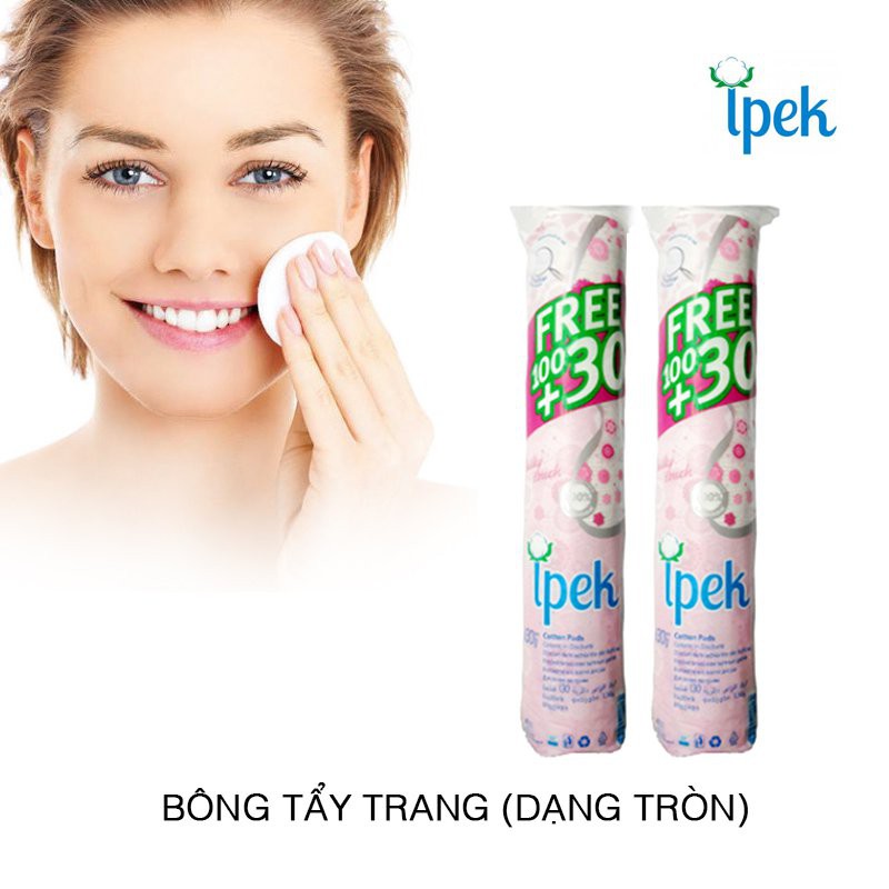 Bộ 4 Bông Tẩy Trang Ipek Thổ Nhỹ Kỳ Tẩy Trang Làm Sạch Trang Điểm 150 miếng x 4