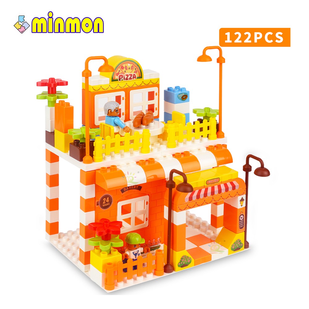 Bộ đồ chơi lego MINMON hình ngôi nhà 122 mảnh - MM0023