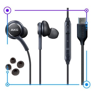 Tai Nghe Samsung Note 10, S20 AKG Dây Dù Chân Type-C + Tặng 4 Nút Tai Phụ (BẢO HÀNH 1 ĐỔI 1)