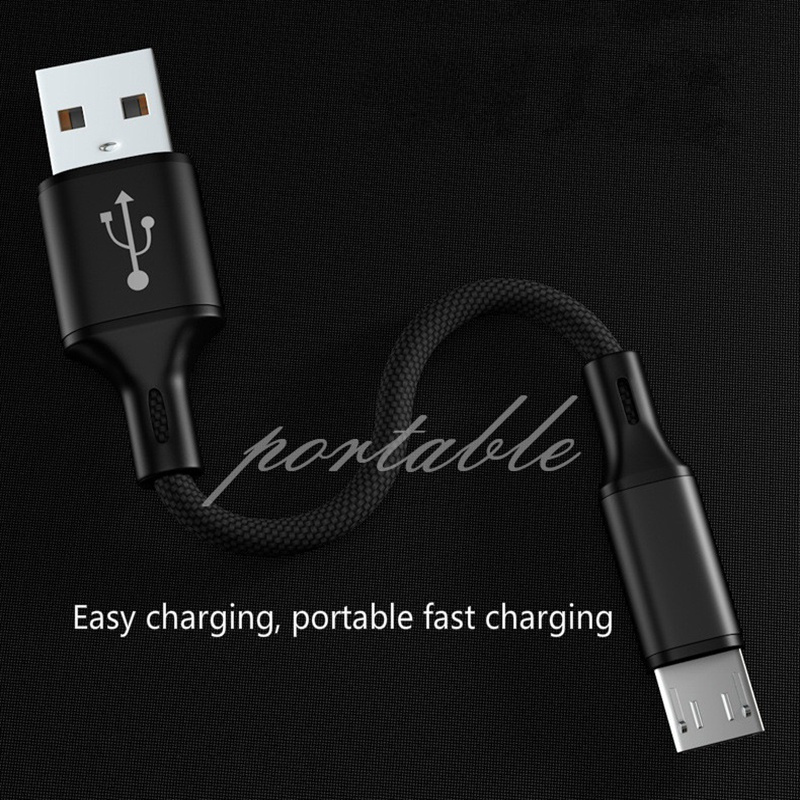 Portable 0.25M Fast Charging Cable For IPhone Android USB-C Type USB Charger Cables Car Data Line