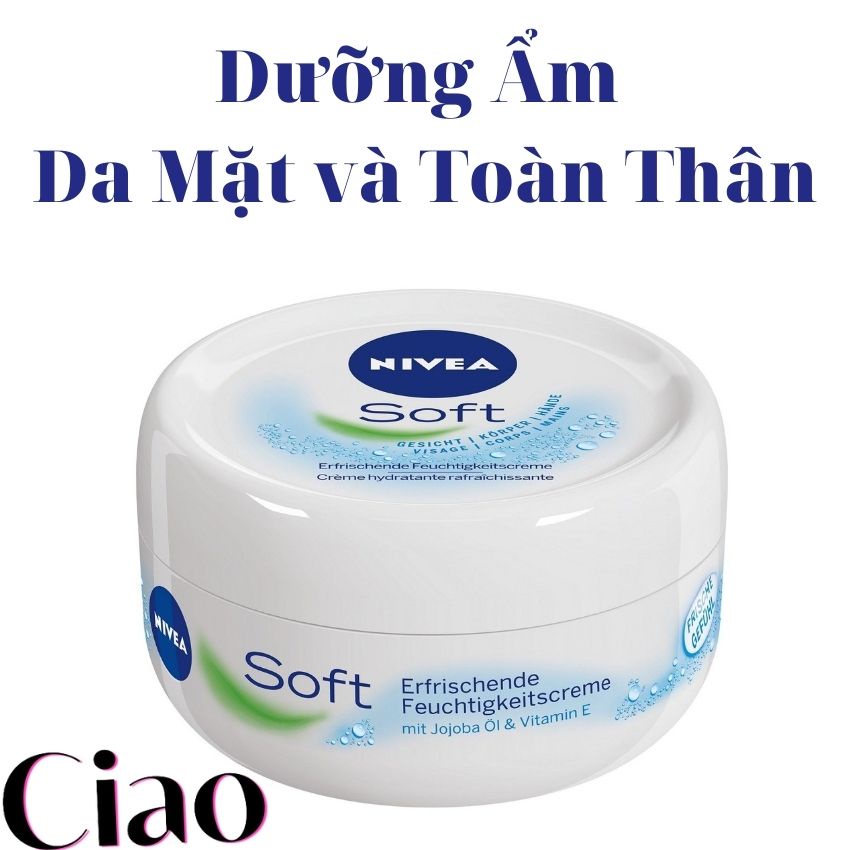 Kem Dưỡng Ẩm Cho Da Mặt và Toàn Thân NIVEA SOFT 50ml