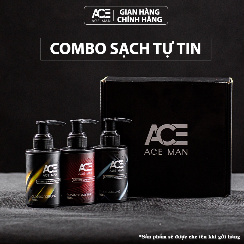 COMBO 3 chai dung dịch vệ sinh nam giới ACEMAN 100ml/chai hương nước hoa