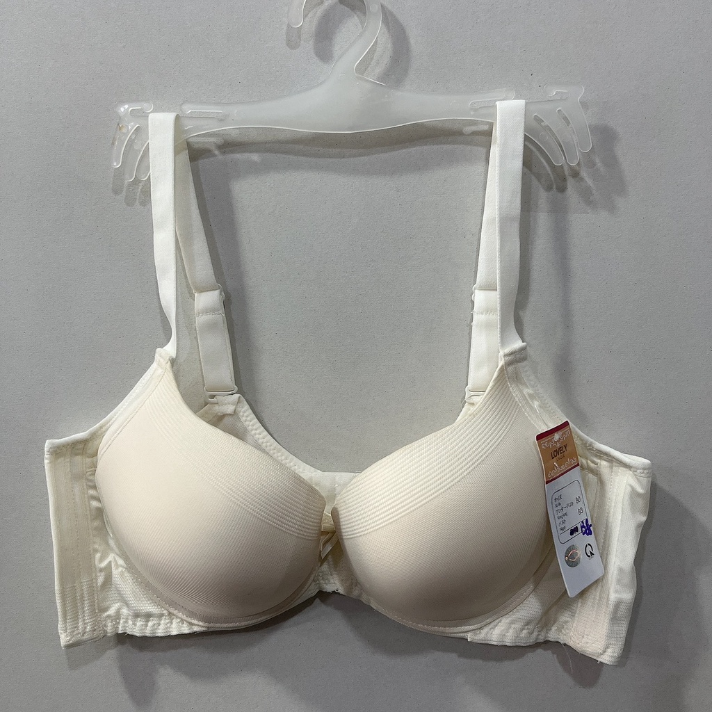 Áo lót nữ trơn nâng ngực Lovely 1186 mút ép dày có gọng nguyên ngực lưng bản lớn 3 móc cài size 36-38-40 mặc áo dài