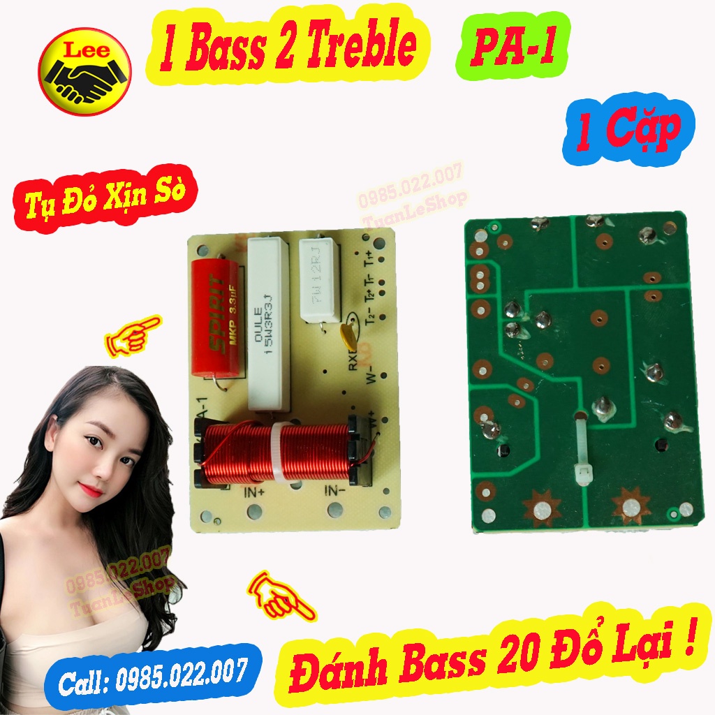 MẠCH PHÂN TẦN 1 BASS 2 TREBLE PA-1, GIÁ 1 MẠCH LOA