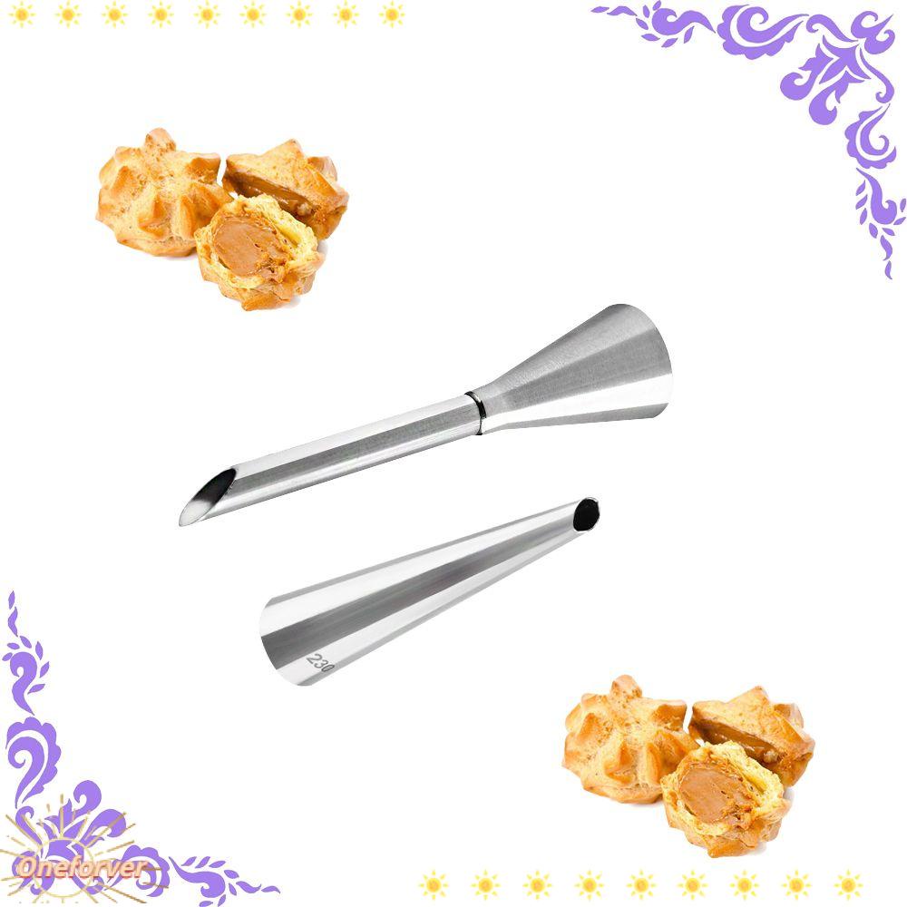 Set 2 Đầu Bắt Kem Trang Trí Bánh DIY Bằng Thép Không Gỉ