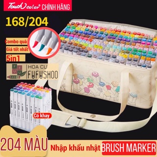 [BRUSH MARKER]-204 màu set 9in1 TOUCHCOLOR combo quà hấp dẫn