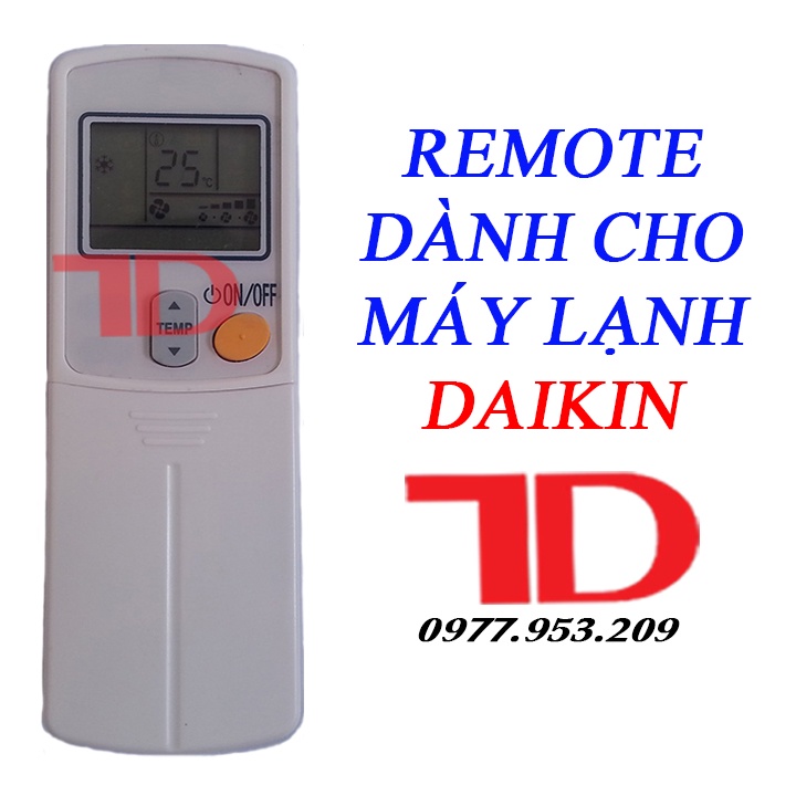 Remote máy lạnh, điều khiển dành cho máy lạnh Daikin không nút viền đen
