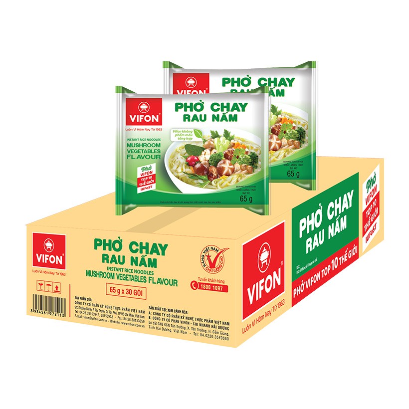 Phở Chay Rau Nấm Vifon Gói 65 g