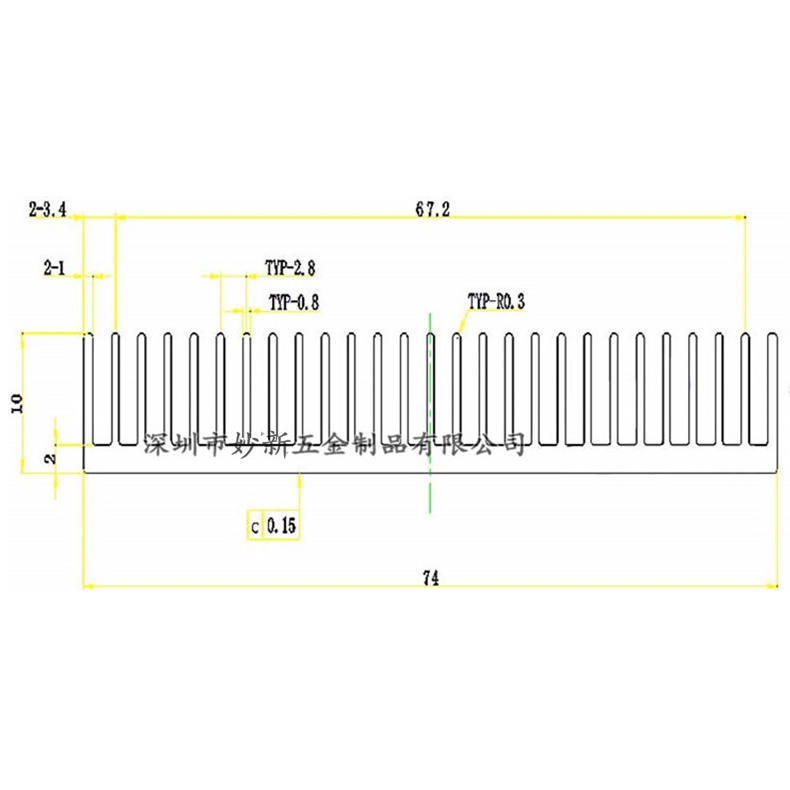 1 Khối Tản Nhiệt Bằng Nhôm Màu Xanh Bạc 150 * 74 * 10mm