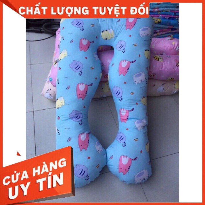 Gối bầu chữ U vải Cotton 100% mẫu mới nhất( kích thước 80-130cm)