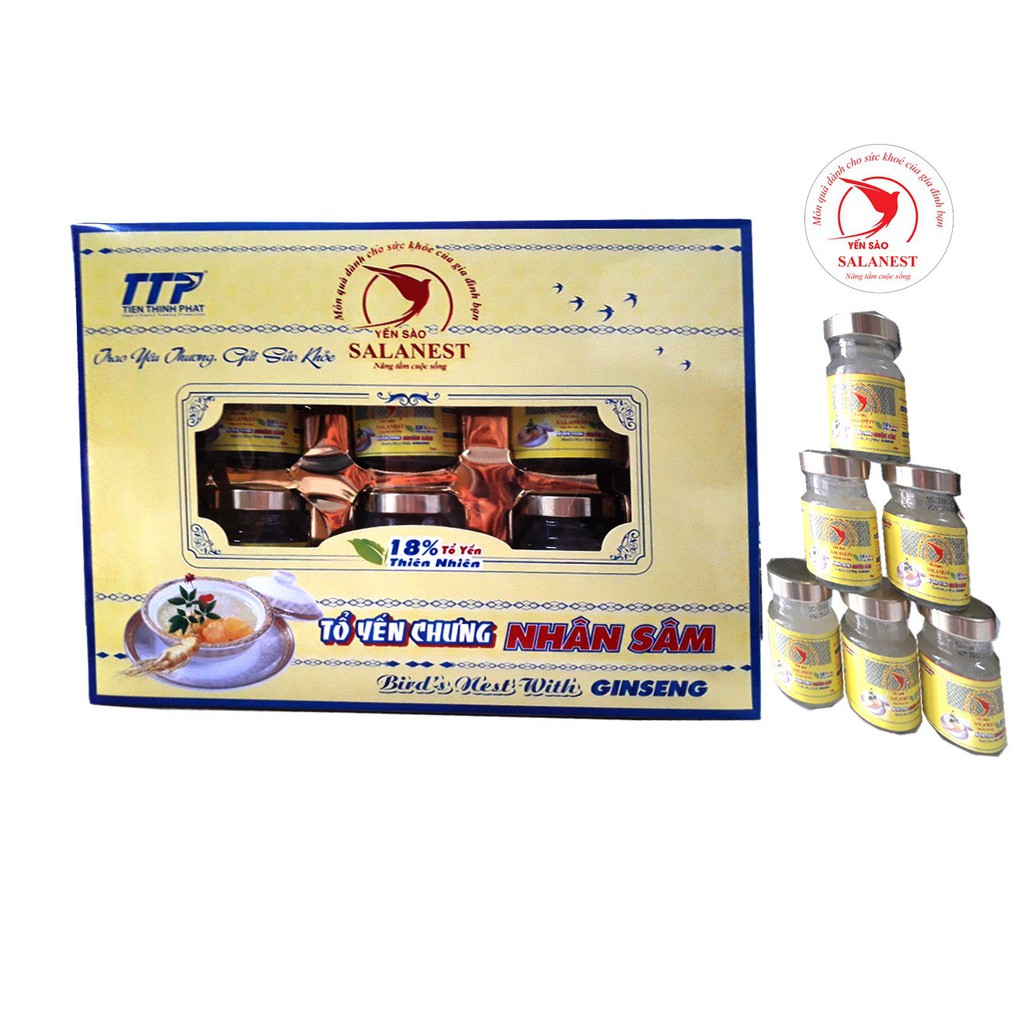 Hộp quà tặng - Túi - Nước Yến chưng nhân sâm cao cấp 18% yến tươi | BigBuy360 - bigbuy360.vn