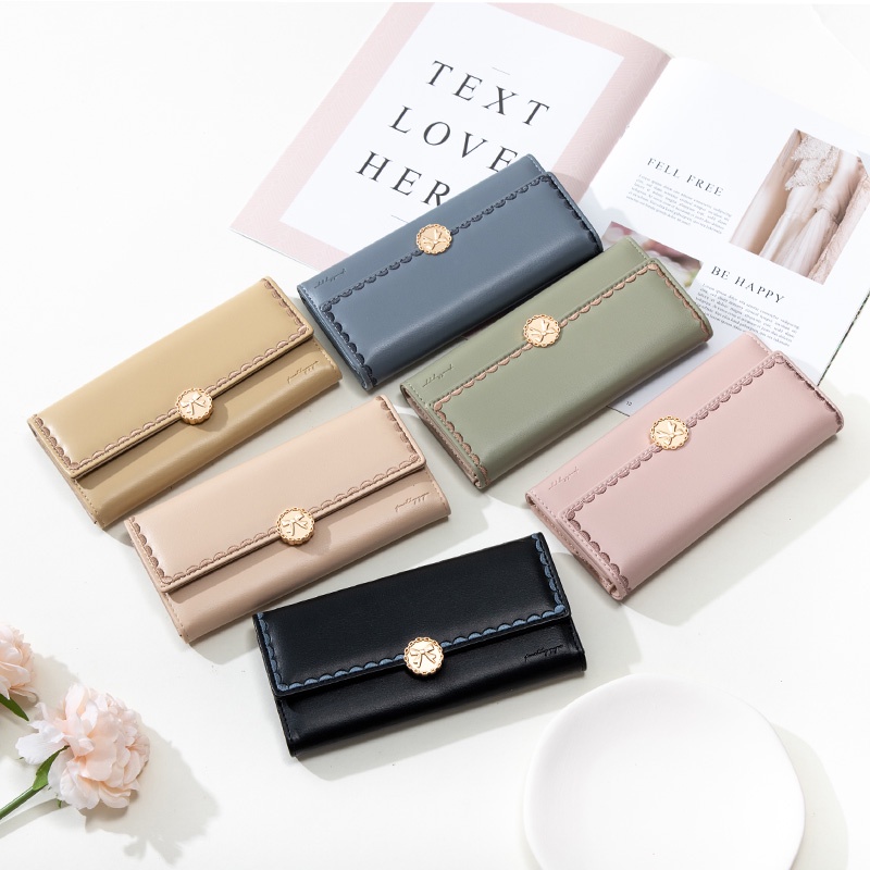 Ví Dài Đựng Thẻ Sức Chứa Lớn Cao Cấp Thời Trang Dành Cho Nữ Giá Đỡ