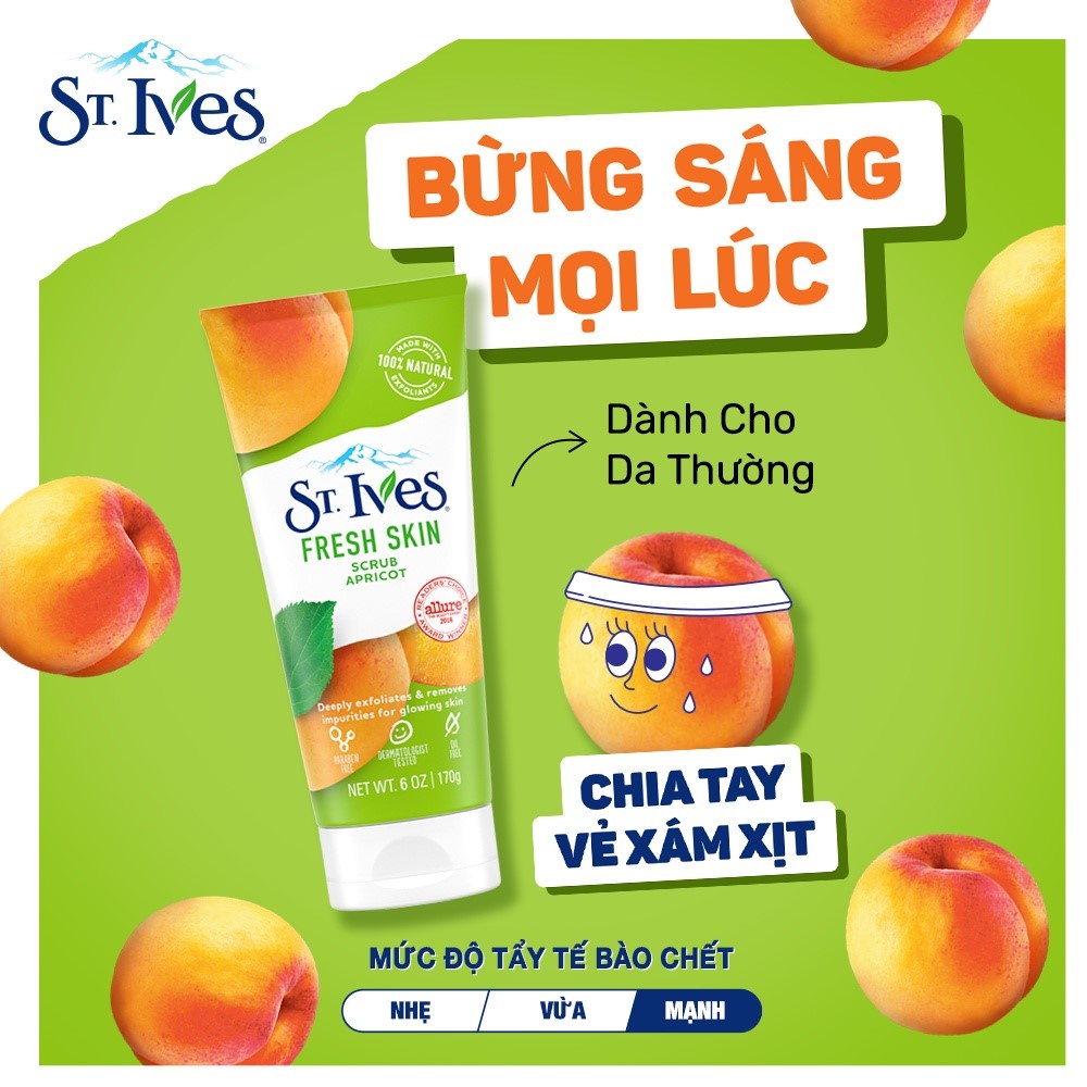 Sữa Rửa Mặt St.Ives Tẩy Tế Bào Chết  Đủ Mùi Chính Hãng 170g