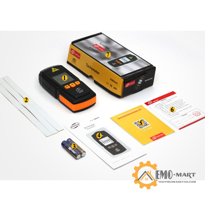 Máy đo tốc độ vòng quay Benetech GM- 8905 ⚡️𝐅𝐑𝐄𝐄 𝐒𝐇𝐈𝐏⚡️ Không tiếp xúc điện tử - Độ chính xác cao