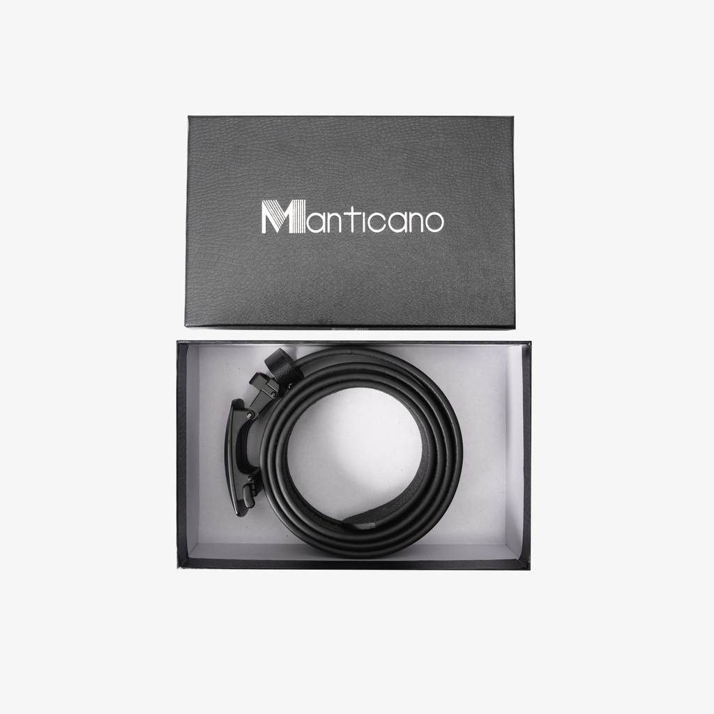 Thắt lưng nam cao cấp Manticano da bò thật nguyên miếng mẫu khóa tự động TL14