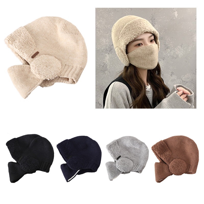 Mũ beanie Trùm Đầu Chống Gió Thời Trang Mùa Đông Cho Dịp Halloween Giáng Sinh