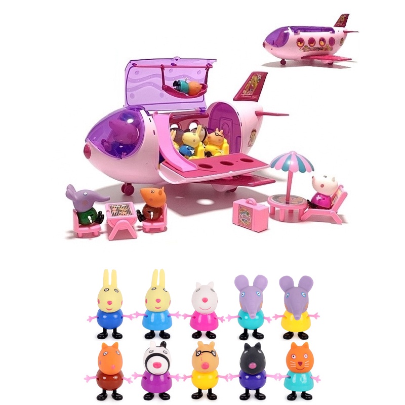 Bộ Mô Hình Đồ Chơi Gia Đình Heo Peppa Có Thể Bay Làm Quà Tặng Cho Bé