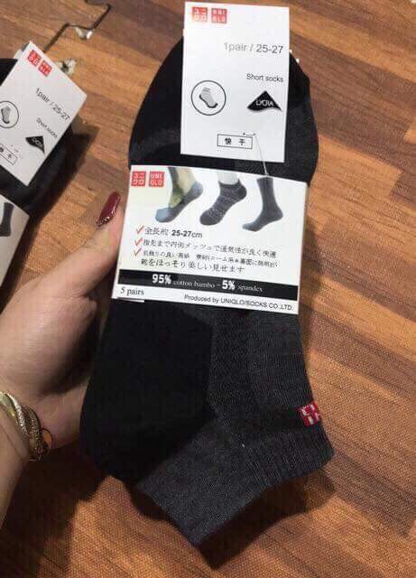 [ Tất Nam ] 10 đôi tất nam UNI QLO nhật cổ ngắn pha mầu