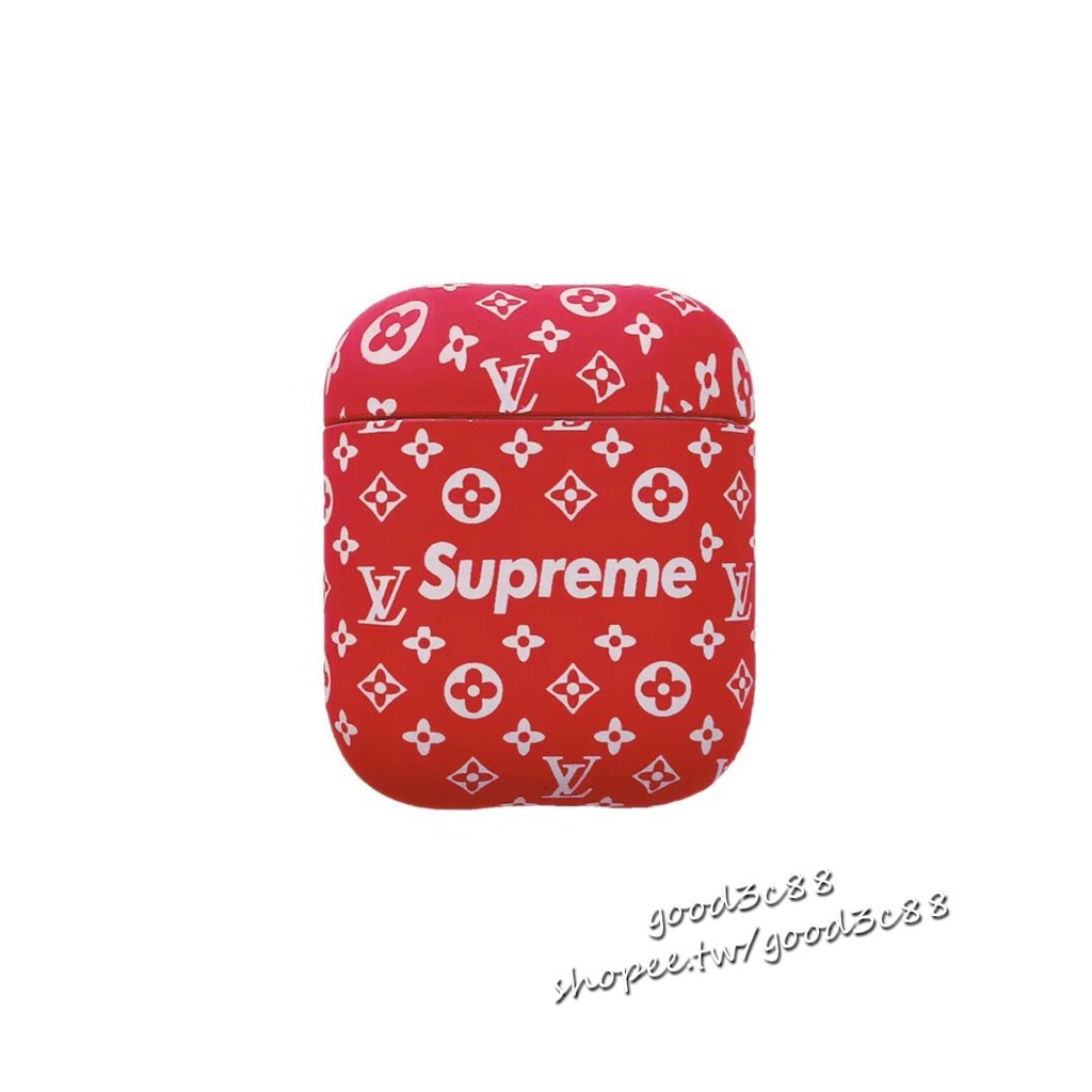 Vỏ bảo vệ hộp đựng tai nghe Airpods in tên các thương hiệu Louis Vuitton Supreme kiểu dáng sang trọng | BigBuy360 - bigbuy360.vn