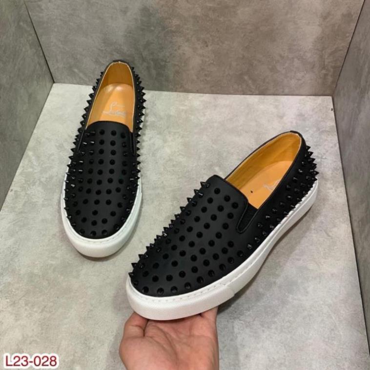 Giày LBT đính đinh - Giày Slipon đính đinh - Giày lười thời trang nam cực chất