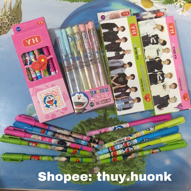 12 hộp bút bi xoá được 144 cây, bút xoá được